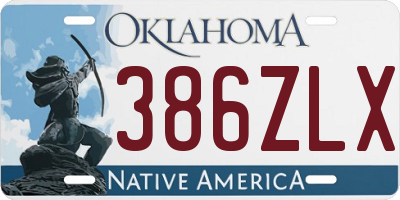 OK license plate 386ZLX