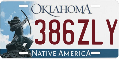OK license plate 386ZLY