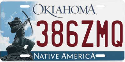OK license plate 386ZMQ