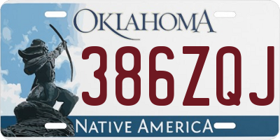 OK license plate 386ZQJ