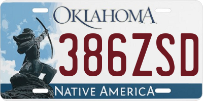 OK license plate 386ZSD