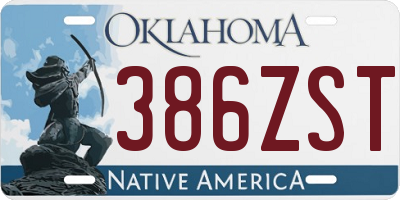 OK license plate 386ZST