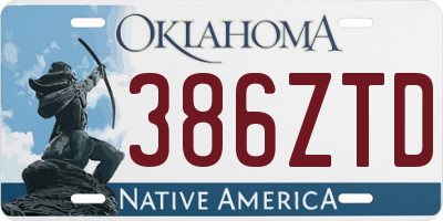 OK license plate 386ZTD