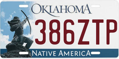 OK license plate 386ZTP