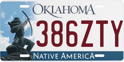 OK license plate 386ZTY