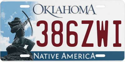 OK license plate 386ZWI