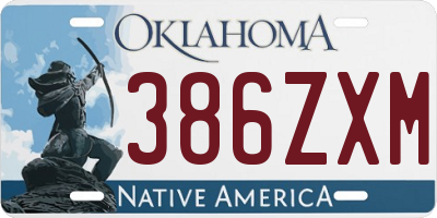OK license plate 386ZXM