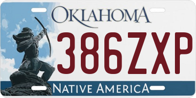OK license plate 386ZXP