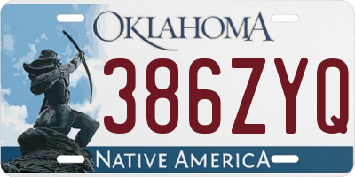 OK license plate 386ZYQ