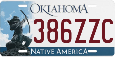 OK license plate 386ZZC