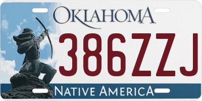 OK license plate 386ZZJ