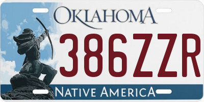 OK license plate 386ZZR