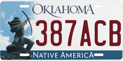 OK license plate 387ACB