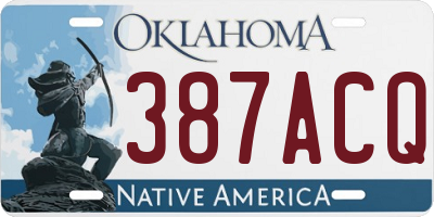 OK license plate 387ACQ