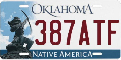 OK license plate 387ATF