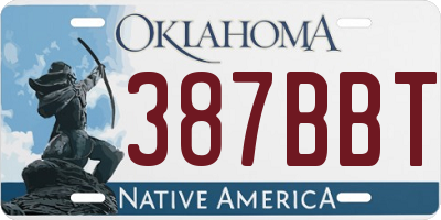 OK license plate 387BBT