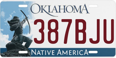 OK license plate 387BJU