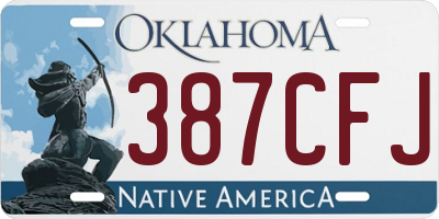 OK license plate 387CFJ