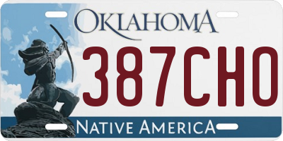 OK license plate 387CHO