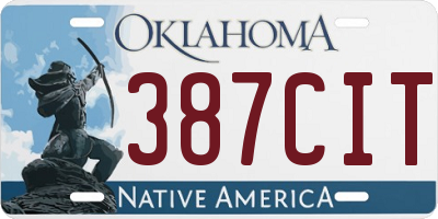 OK license plate 387CIT
