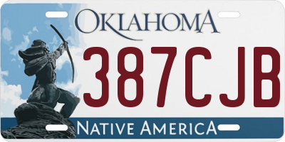 OK license plate 387CJB