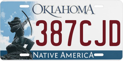 OK license plate 387CJD