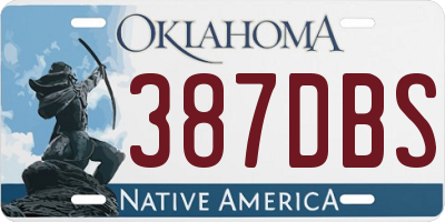 OK license plate 387DBS
