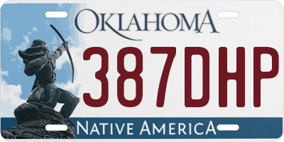OK license plate 387DHP