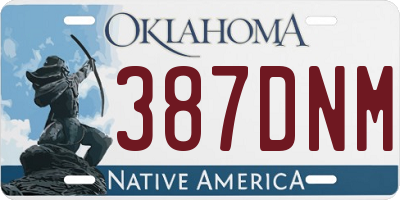 OK license plate 387DNM