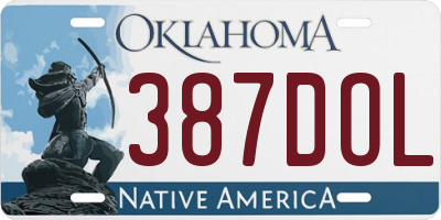 OK license plate 387DOL