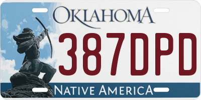OK license plate 387DPD