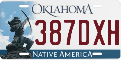 OK license plate 387DXH