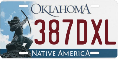OK license plate 387DXL