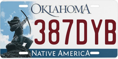 OK license plate 387DYB