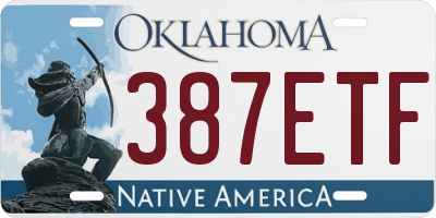 OK license plate 387ETF