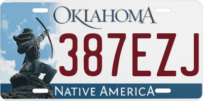 OK license plate 387EZJ
