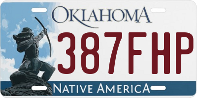 OK license plate 387FHP