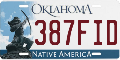 OK license plate 387FID