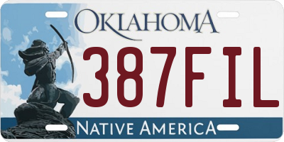 OK license plate 387FIL