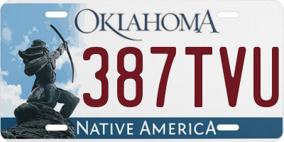 OK license plate 387TVU