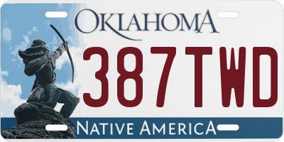 OK license plate 387TWD
