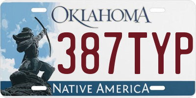 OK license plate 387TYP