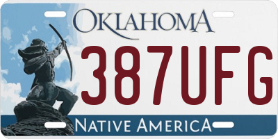 OK license plate 387UFG