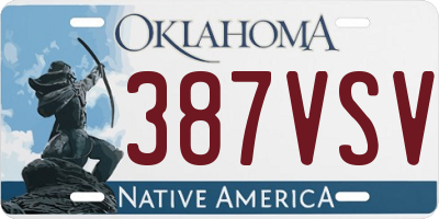 OK license plate 387VSV