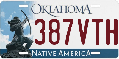 OK license plate 387VTH