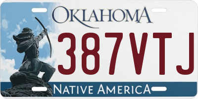 OK license plate 387VTJ