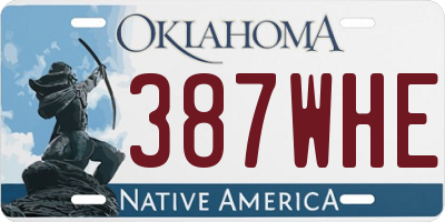 OK license plate 387WHE