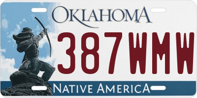 OK license plate 387WMW