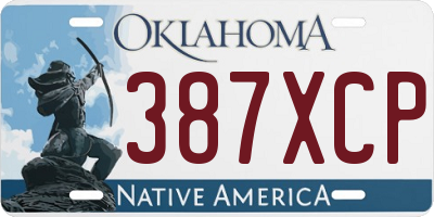 OK license plate 387XCP