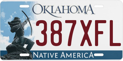 OK license plate 387XFL
